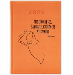  Naptár 2026 A5, narancssárga, határidőnapló, ajándék (KALENDARZ 2026 POMARAŃCZOWY NIE CHOWAJ SIĘ)