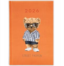 FunnyCase Könyvnaptár 2026 Street Fashion Narancssárga Ajándék Határidőnapló (Kalendarz Pomarańczowy STREET FASHION)