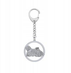 Mejk Jewellery Ezüst kulcstartó Puli fajtájú kutyával 925 Ajándék Nő Dedikálás Gravírozás Ingyenes (PULI)