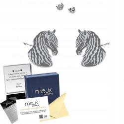 Mejk Jewellery Ezüst fülbevaló fríz lóval 925 Ajándék Ékszer Dedikálás Ingyenes (kolczyki Srebrne Koń Fryzyjski 925)