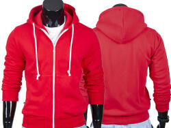 Carlo Lamon Piros, cipzáros férfi kapucnis pulóver Lamon M