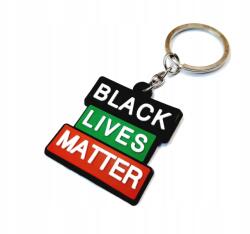  Kulcstartó Black Lives Matter felirat ajándék aktivista kellék kulcstartó (00982)