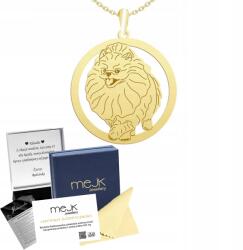 Mejk Jewellery Nyaklánc Arany Pomeránia 925 Ajándék Lánc Nő Gravírozás Ingyenes (Szpic Miniaturowy - Pomeranian)