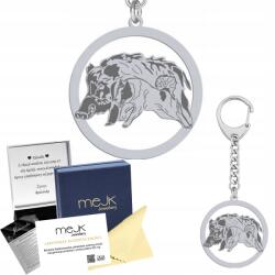 Mejk Jewellery Ezüst kulcstartó kutyával Orosz-Európai 925 Ajándék Gravírozás (Brelok z Łajka Rosyjsko-Europejska)