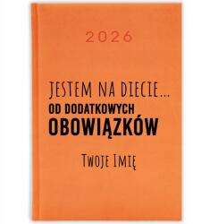  Naptár 2026 Narancssárga Határidőnapló Ajándék Irodai Korpo Diéta (KALENDARZ POMARAŃCZOWY DIETA)