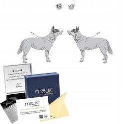 Mejk Jewellery Ezüst fülbevaló Australian Cattle Dog Ajándék Nő 925 Dedikálás Ingyenes (Kolczyki z psem Australian Cattle Dog)