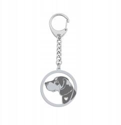 Mejk Jewellery Kulcstartó Hannover Ezüst 925 Ajándék Nő Gravírozás (Brelok z psem Hanoverian Mountain Hound)