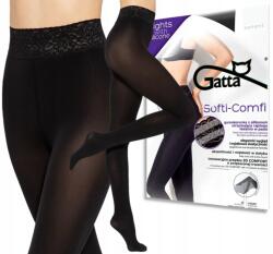 Gatta Matt átlátszatlan harisnyanadrág Gatta gumikoronával, szilikon 50 Den 2-S nero