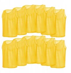  Senior Futball Edző Trikó Légáteresztő Gyorsan Száradó 12DB Sárga (TJB01416)