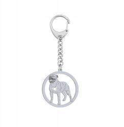 Mejk Jewellery Ezüst kulcstartó kutyával 925 Ca de Bou Mallorcai kutya Ajándék Gravírozás Ingyenes (brelok z psem Ca de Bou - Dog z Majorki)