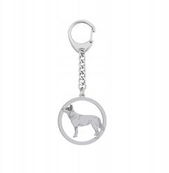 Mejk Jewellery Australian Cattle Dog Kulcstartó Ezüst925 Ajándék Gravírozás Ingyenes (BE R822)