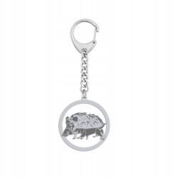 Mejk Jewellery Ezüst kulcstartó kutyával Alpesi vadász rövidlábú ajándék Gravírozás Ingyenes (BRELOK ALPEJSKI GOŃCZY KRÓTKONOŻNY)