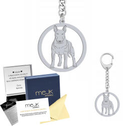 Mejk Jewellery Kulcstartó Bulterier Standard Ezüst925 Ajándék Gravírozás Ingyenes (BE R442)