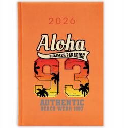  Könyvnaptár A5 2026 Narancssárga tervező Vintage Summer 93 Mix Minták (Kalendarz 26 Pomarańczowy Summer 93)