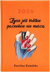  Könyvnaptár A5 2026 Évtervező Narancssárga Név Stylist Varázsló (Planer 26 Pomarańczowy Imię Stylistka)