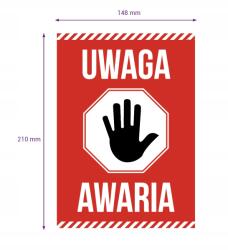  Bhp Figyelmeztető matricatábla Vigyázat! Meghibásodás információs A5 (NAKLEJKA A5)