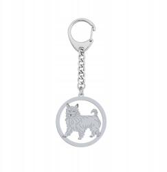 Mejk Jewellery Ezüst kulcstartó kutyával Ausztrál terrier 925 Ékszer Gravírozás (Terier Australijski)