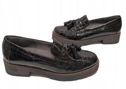 Pitillos Loaferek mokaszinok bőr Pitillos 10080 fekete lakk r38 (10080)