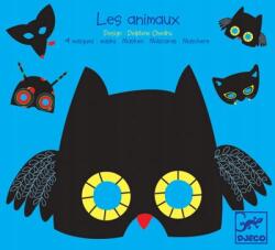 DJECO Fekete Állatok papír maszkok Djeco