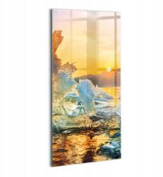 Wallfluent Üvegkép Fotó Üveg Irodába Jégdarab napkeltekor (010010010250100076041)