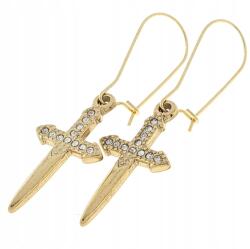 Xuping 2748 Fülbevaló arany sebészeti acél hírességek lógó kereszt