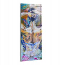 Wallfluent Üveg Fali Fotókép Irodába Ajándékba Festett balerina 50x125 (010010010180100074953)