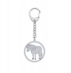 Mejk Jewellery Ezüst kulcstartó lóval Shetland póni 925 Ékszer Gravírozás (brelok do kluczy z Koniem Kuc Szetlandzki)