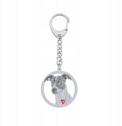 Mejk Jewellery Ezüst kulcstartó kutyával Magyar agár 925 Ajándék Nő Gravírozás Ingyenes (BRELOK Z CHARTEM WĘGIERSKIM)