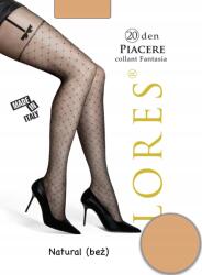 Lores Kockás harisnya Lores Piacere 20 den bézs 1/2