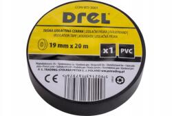 Drel Szigetelőszalag 19mm 20m fekete CON-BTI-3001 (CON-BTI-3001)