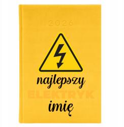  Könyvnaptár A5 2026 Éves Citrom Tervező Villanyszerelő Készítő (Planer 2026 Cytrynowy Dla Elektryka)