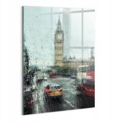 Wallfluent Üveg Fotókép Edzőterembe Inspiráló Esős London 70x100 (010010010240100075653)