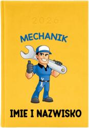  Könyvnaptár A5 2026 Éves Citrom Tervező Szerelő Név Varázsló (Planer 2026 Cytrynowy Mechanik Imię)