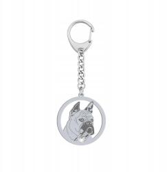 Mejk Jewellery Ezüst kulcstartó kutyával Chongqing Dog 925 Ajándék Gravírozás Ingyenes (brelok do kluczy z psem Chongqing Dog)