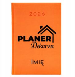  Könyvnaptár A5 2026 évfolyamra Narancssárga tervező tetőfedő varázsló (Planer 26 Pomarańczowy Dla Dekarza)