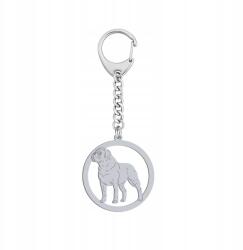 Mejk Jewellery Bullmastiff Kulcstartó Ezüst925 Ajándék Gravírozás Ingyenes (BE R523-jasny)