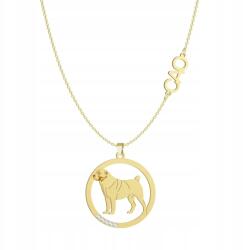 Mejk Jewellery Arany Nyaklánc Közép-ázsiai juhászkutya 925 Női ékszer Gravírozás (naszyjnik Owczarek Środkowoazjatycki )