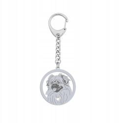 Mejk Jewellery Ezüst kulcstartó tibeti spániel 925 Nő Gravírozás Ingyenes (Spaniel Tybetański)