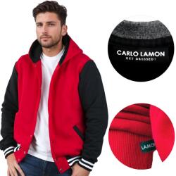 Carlo Lamon Piros kapucnis férfi baseball dzseki Lamon Premium XL (Federico)