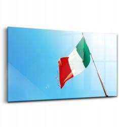 Wallfluent Olasz zászló edzett üvegkép, ideális ajándék (010010010050100075572)