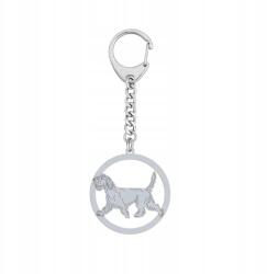 Mejk Jewellery Kulcstartó Kis Basset Vandál Griffendél Ezüst 925 Nő Gravírozás (Brelok z psem Mały Basset Gryfon Wandejski)