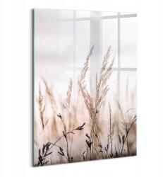 Wallfluent Üveg Fali Fotókép Nappaliba Természet fű boho stílus 70x100 (010010010240100053611)