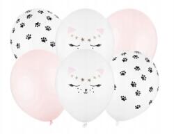 PartyDeco Lufik 30cm, Cica, mix (1 op. 6 db)
