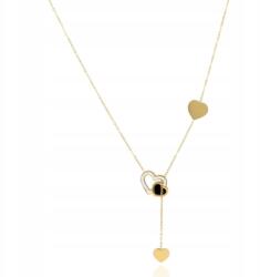 Stainless steel Arany Nyaklánc, Nemesacél 316L, Szív Alakú