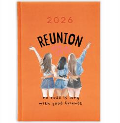  Könyvnaptár A5 2026 Narancssárga tervező nőknek Reunion Girls Wz (Kalendarz 26 Pomarańczowy Reunion Girls)