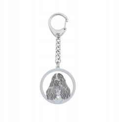 Mejk Jewellery Ezüst kulcstartó kutyával Springer spániel 925 Női Gravírozás Ingyenes (Springer Spaniel)