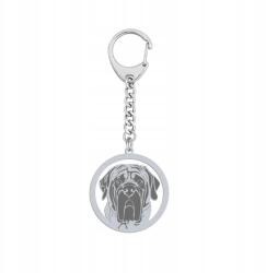 Mejk Jewellery Ezüst kulcstartó kutyával English Mastiff 925 Ékszer Ajándék Gravírozás (Brelok z Mastifem Angielskim)