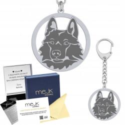 Mejk Jewellery Ezüst kulcstartó Orosz-Európai 925 Ajándék Gravírozás (Brelok z Łajka Rosyjsko-Europejska)