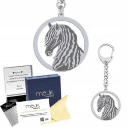 Mejk Jewellery Ezüst kulcstartó Frizbi ló 925 Ajándék Ékszer Gravírozás Ingyenes (brelok srebrny z Koń Fryzyjski)