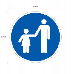  Matrica M035 Gyermekparancs Csak Felnőtt Felügyelete Mellett erős 5 cm (Naklejka M035)
